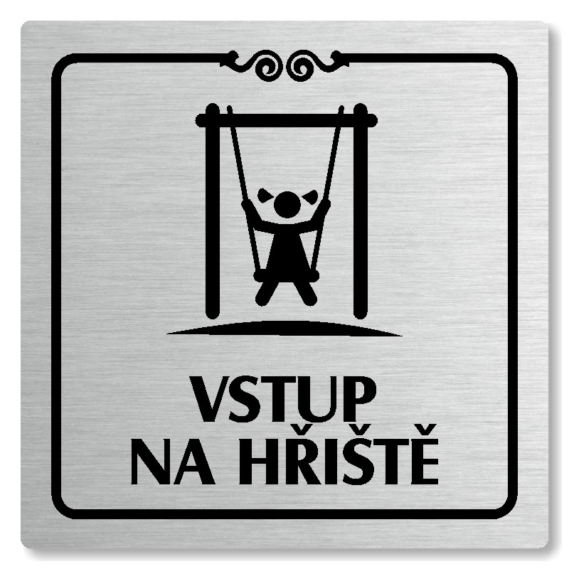 Vstup na hřiště, 80x80mm, stříbrná, Texas